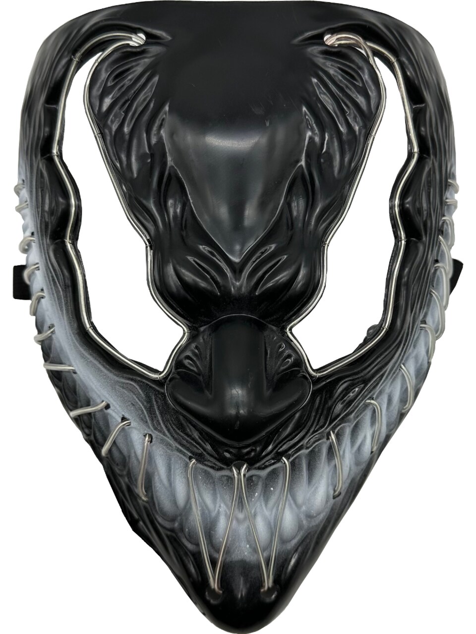 Symbiote Monster Mask With Aqua Party Wire EL Light Up Costume Accessory